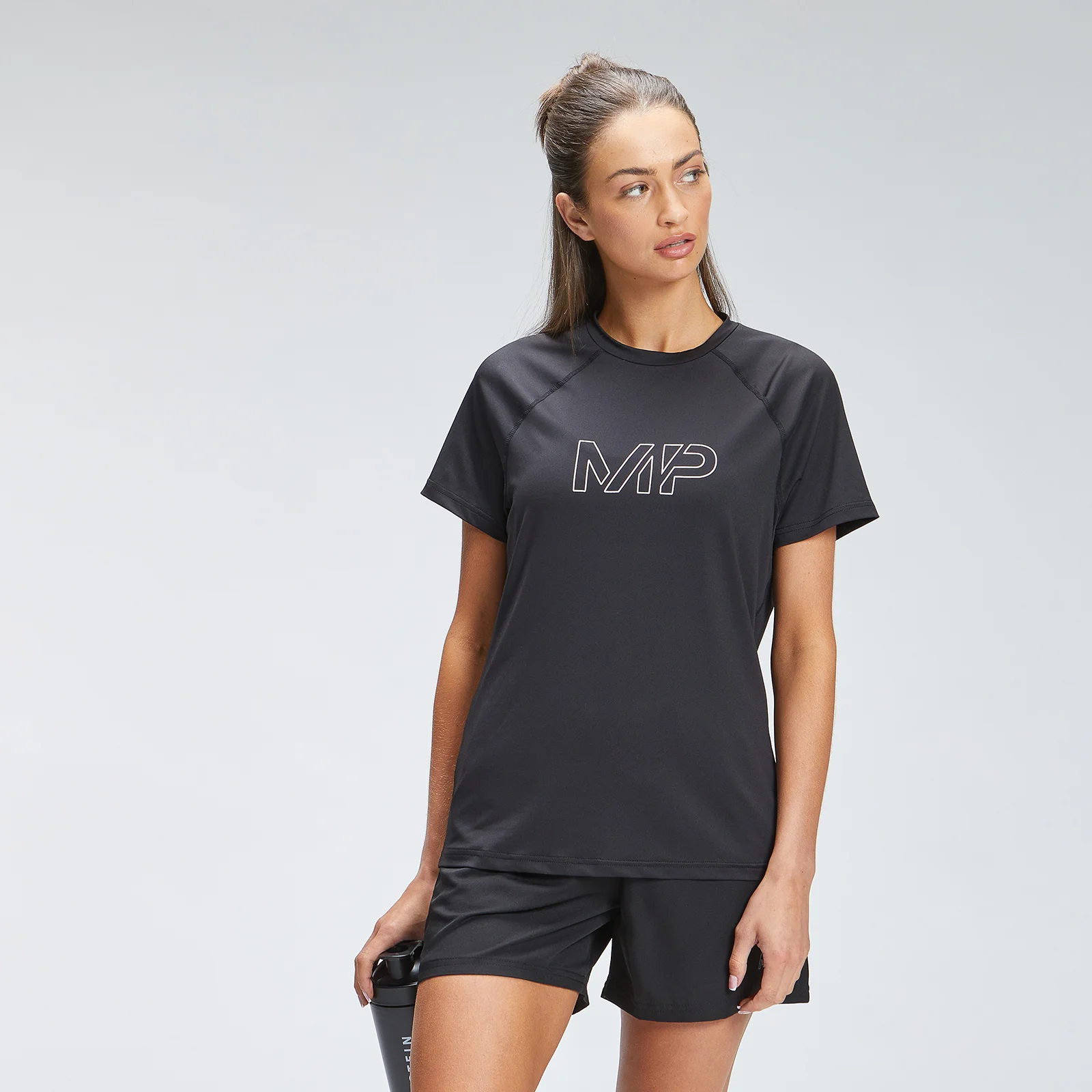 MP Women's Repeat Mark Graphic Training T-Shirt - Black - XXS Fotografija 1