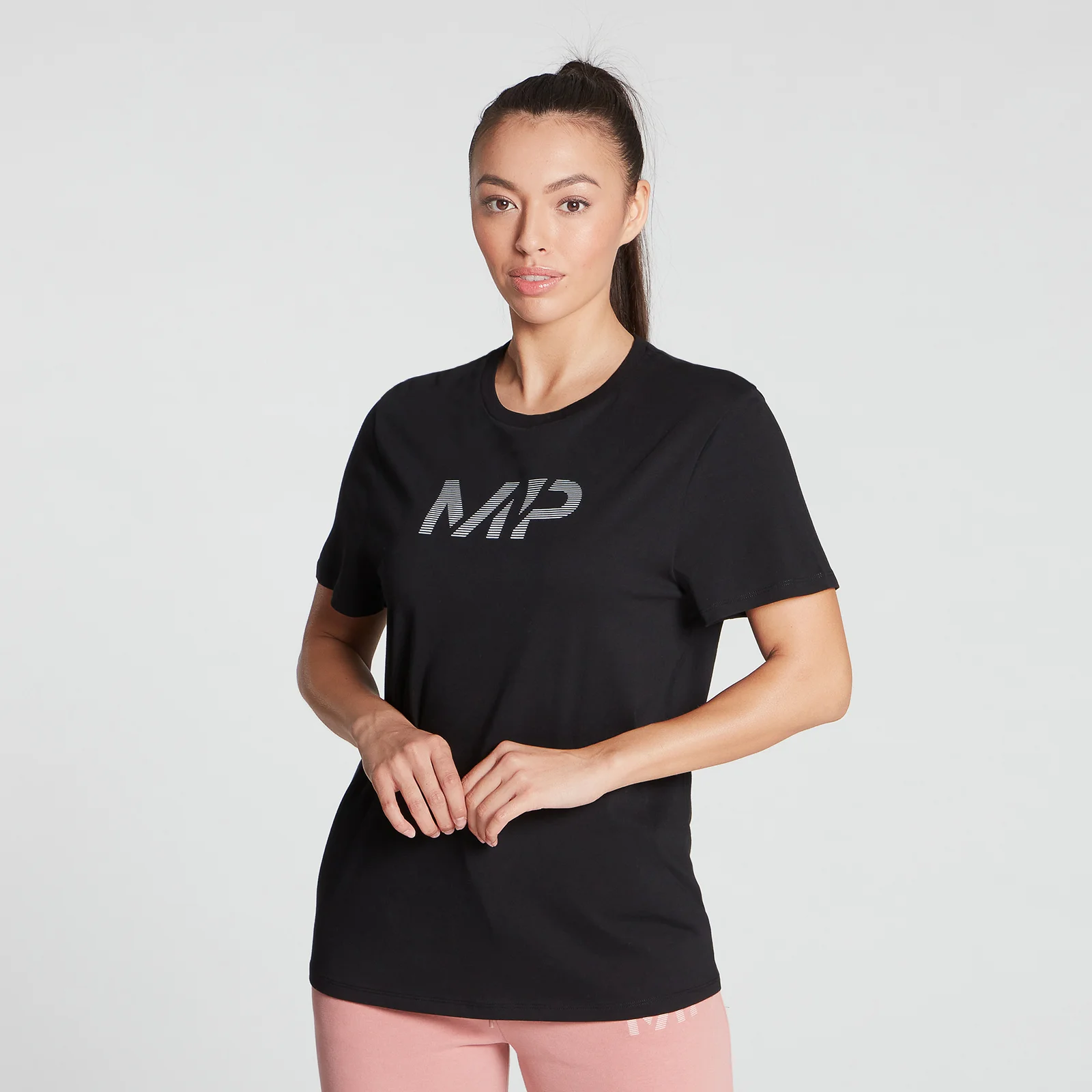 MP Women's Gradient Line Graphic T-Shirt - Black - XXS Fotografija 1