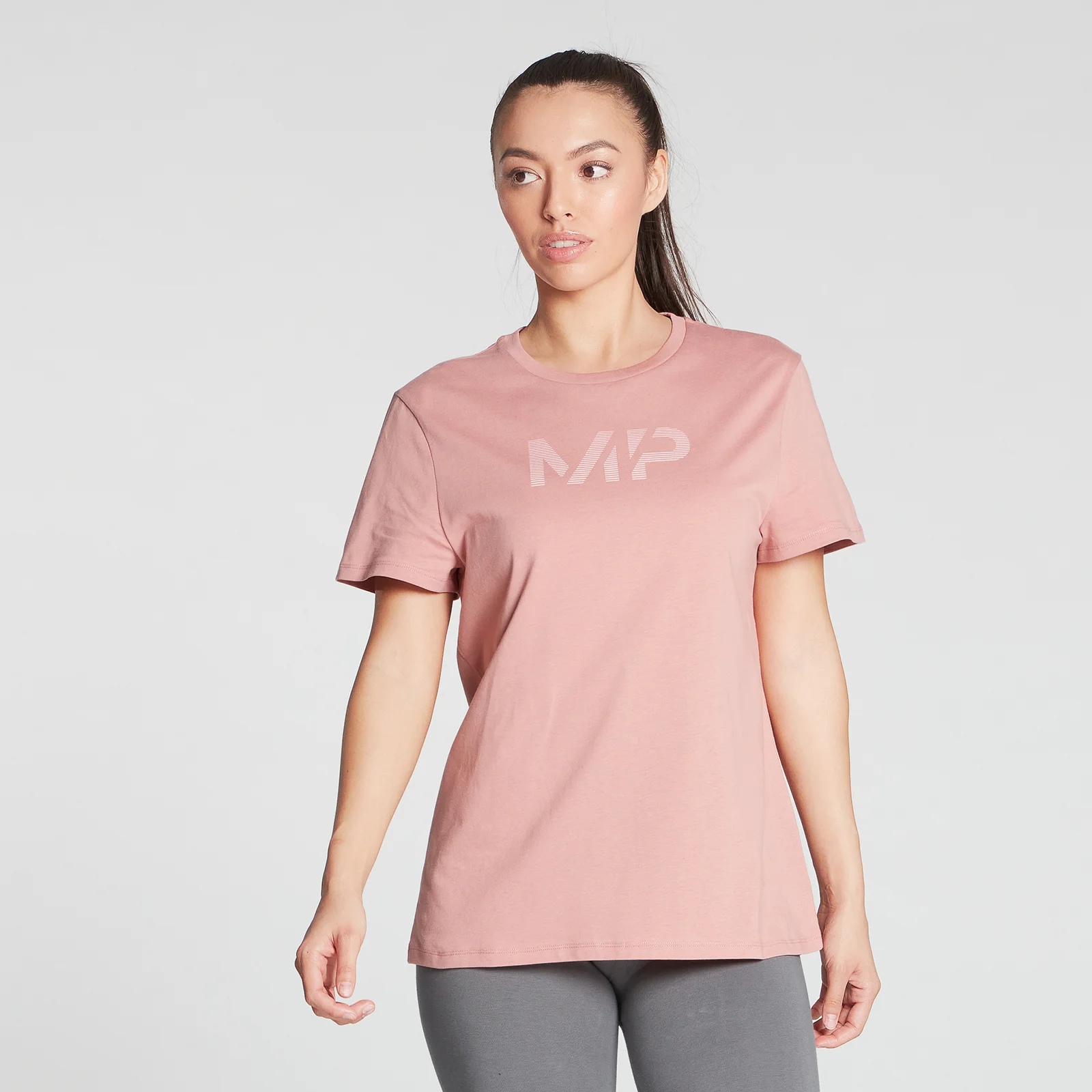 MP Women's Gradient Line Graphic T-Shirt - Washed Pink - XXS Fotografija 1