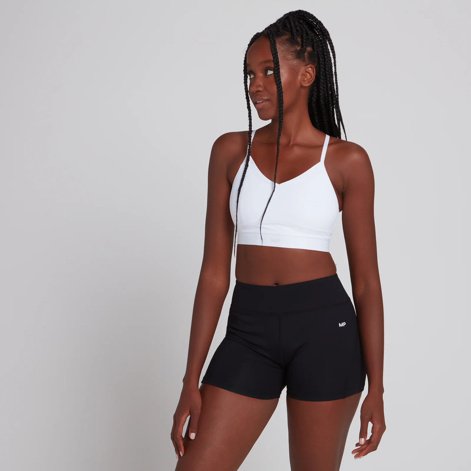 MP Women's Power Ultra Strappy Sports Bra - White - XXS Fotografija 1