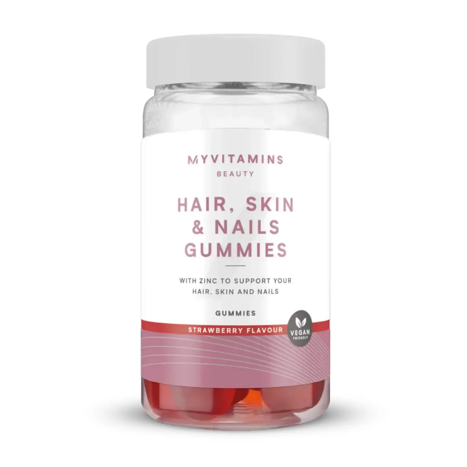 Veganski gumeni bomboni Hair, Skin & Nails (za kosu, kožu i nokte) - 60gummies - Jagoda Fotografija 1