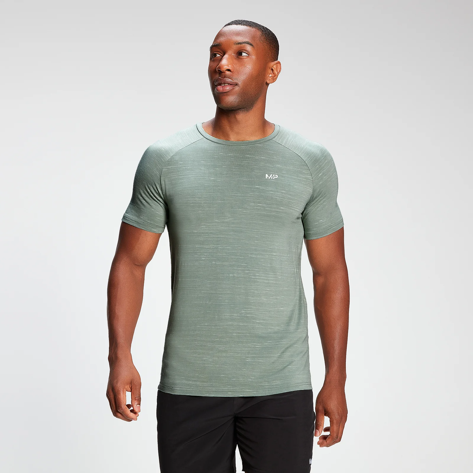 MP Men's Performance Short Sleeve T-Shirt - Pale Green Marl - XXS Fotografija 1