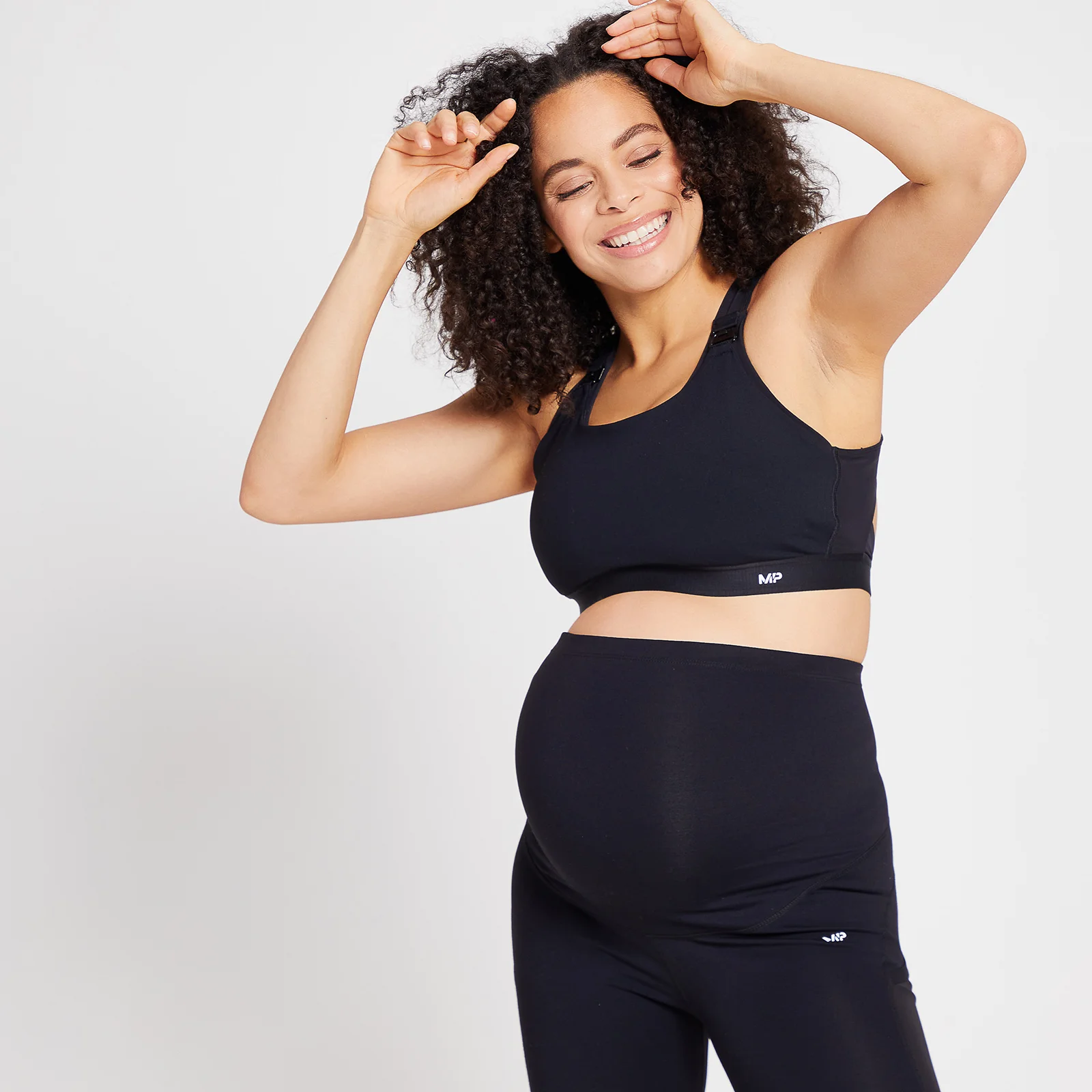 MP ženski sportski grudnjak za trudnice/dojilje Power - crni - XXS Fotografija 1