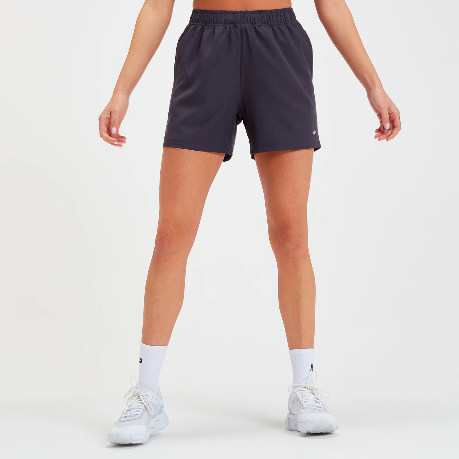 MP Women's Linear Line Graphic Shorts - Gun Metal - XXS Fotografija 1