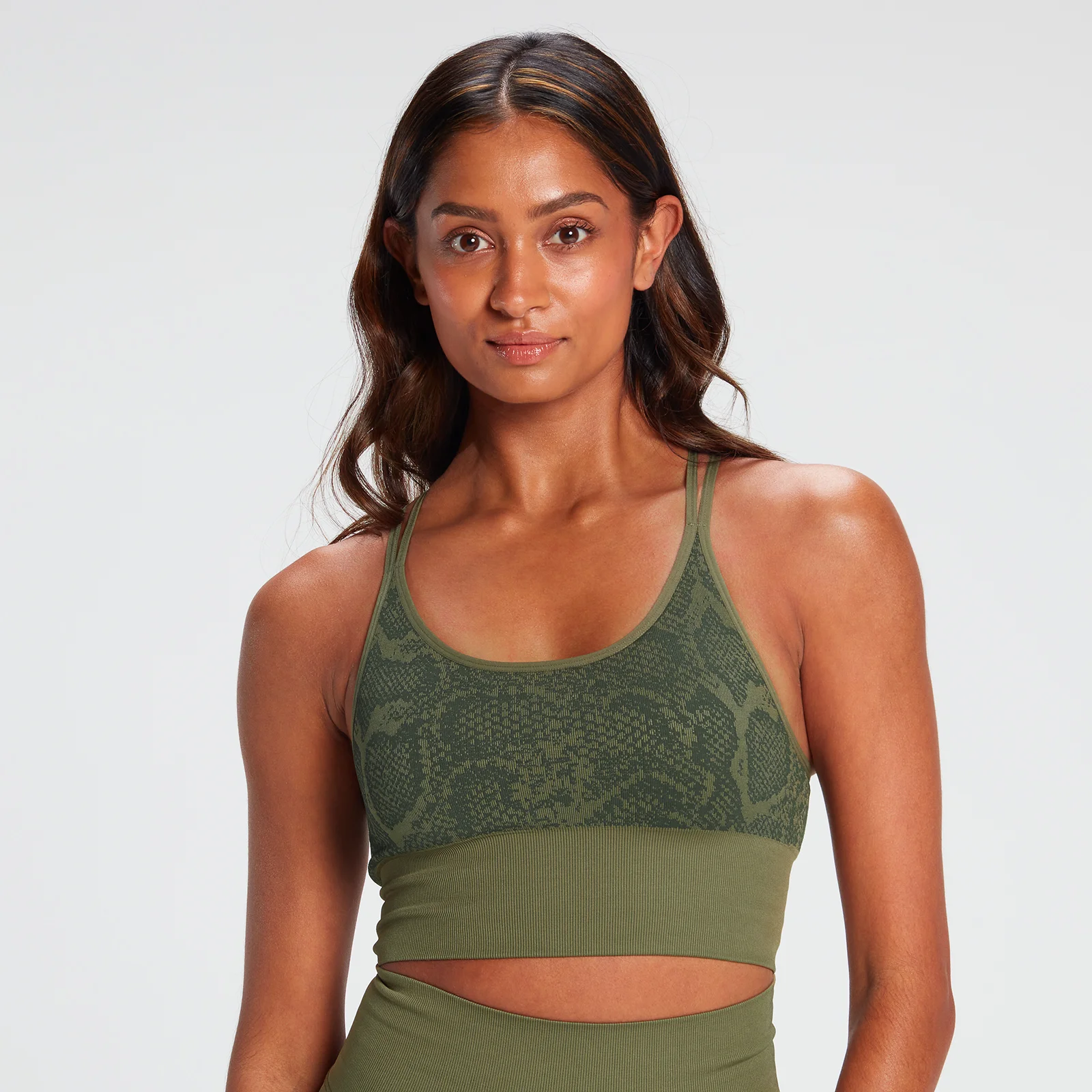 MP Snake Seamless Sports Bra - Green - XS Fotografija 1