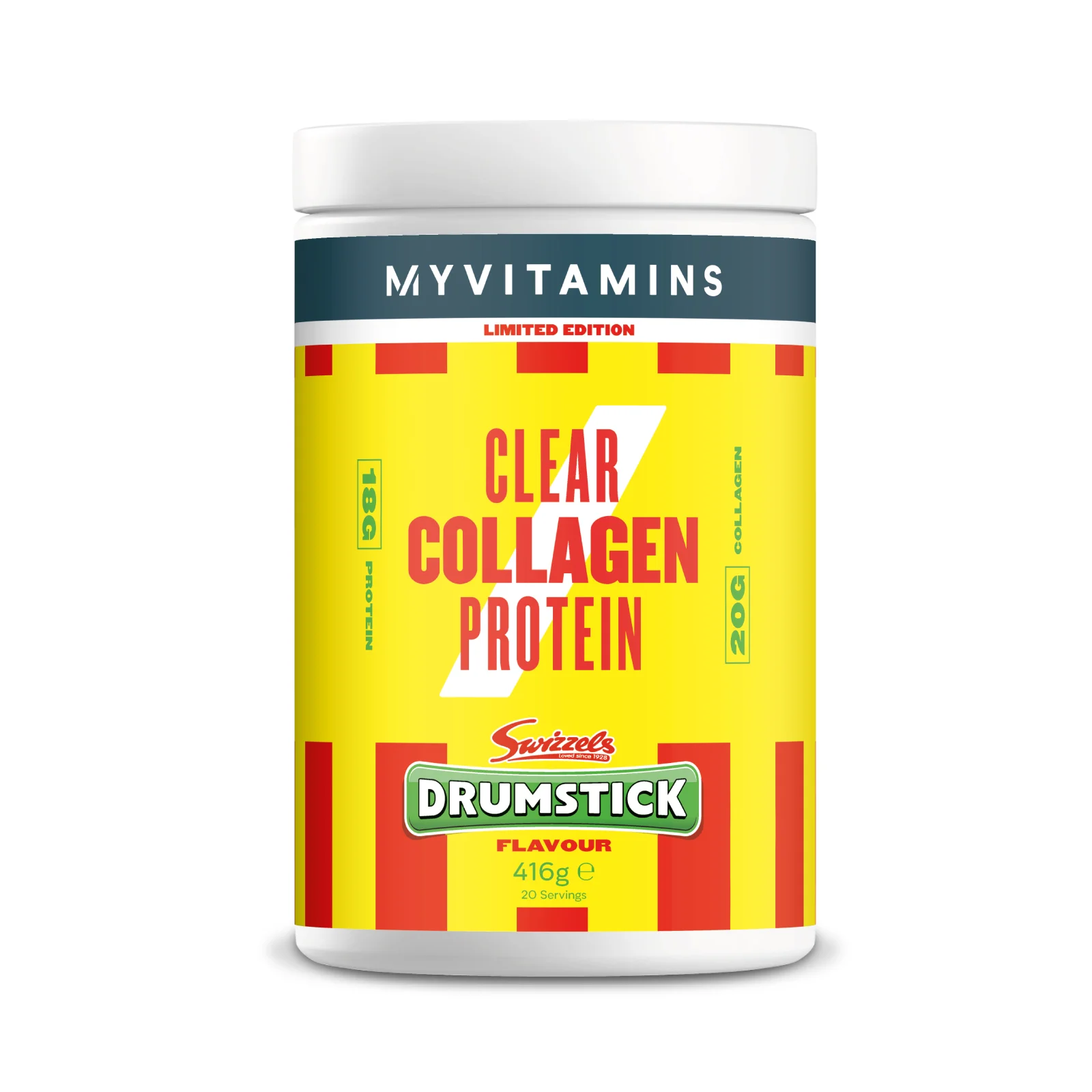 Clear Collagen – Drumstick (Swizzels) - 20servings - Refresher Fotografija 1