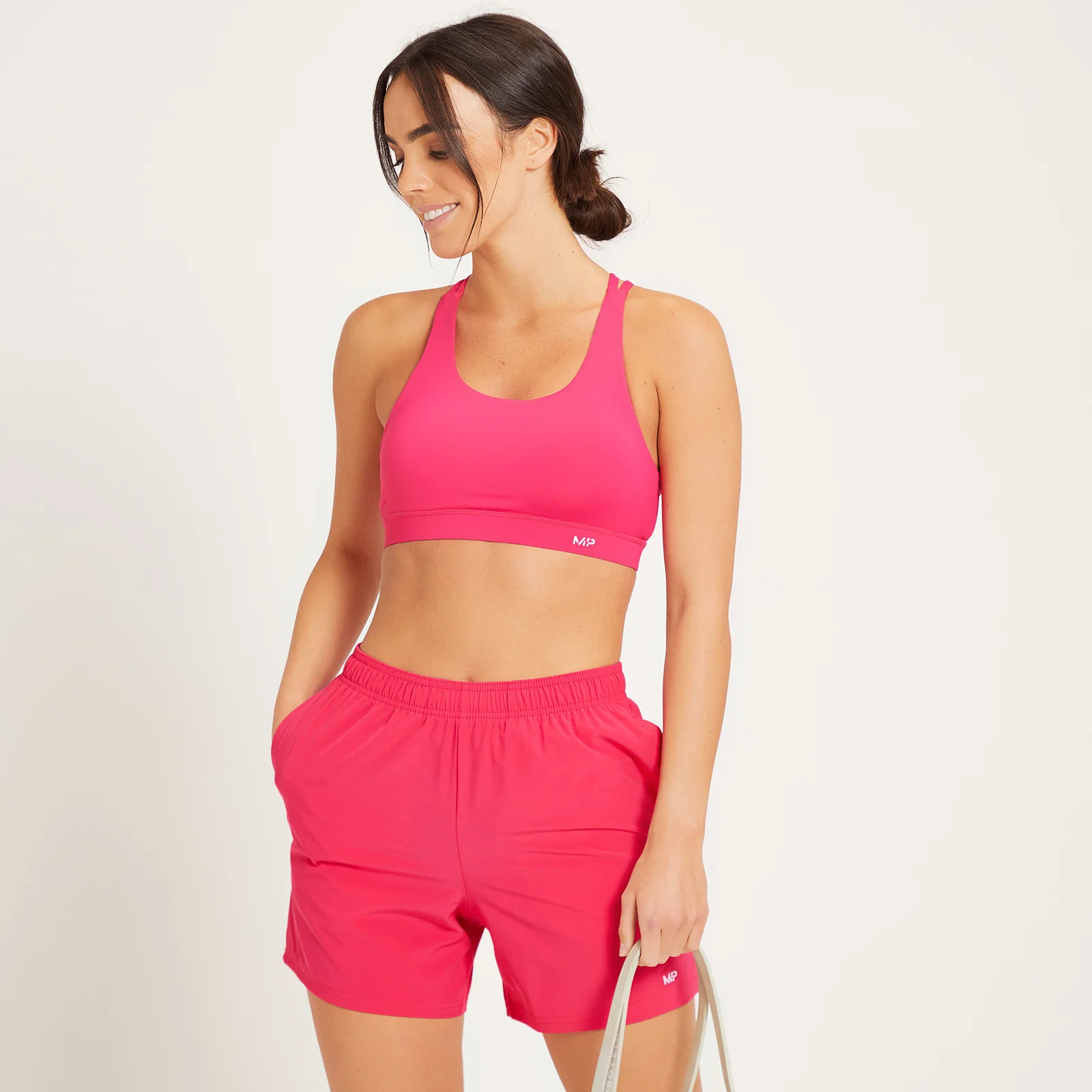 MP ženski sportski grudnjak za trening Control – magenta - XXS Fotografija 1
