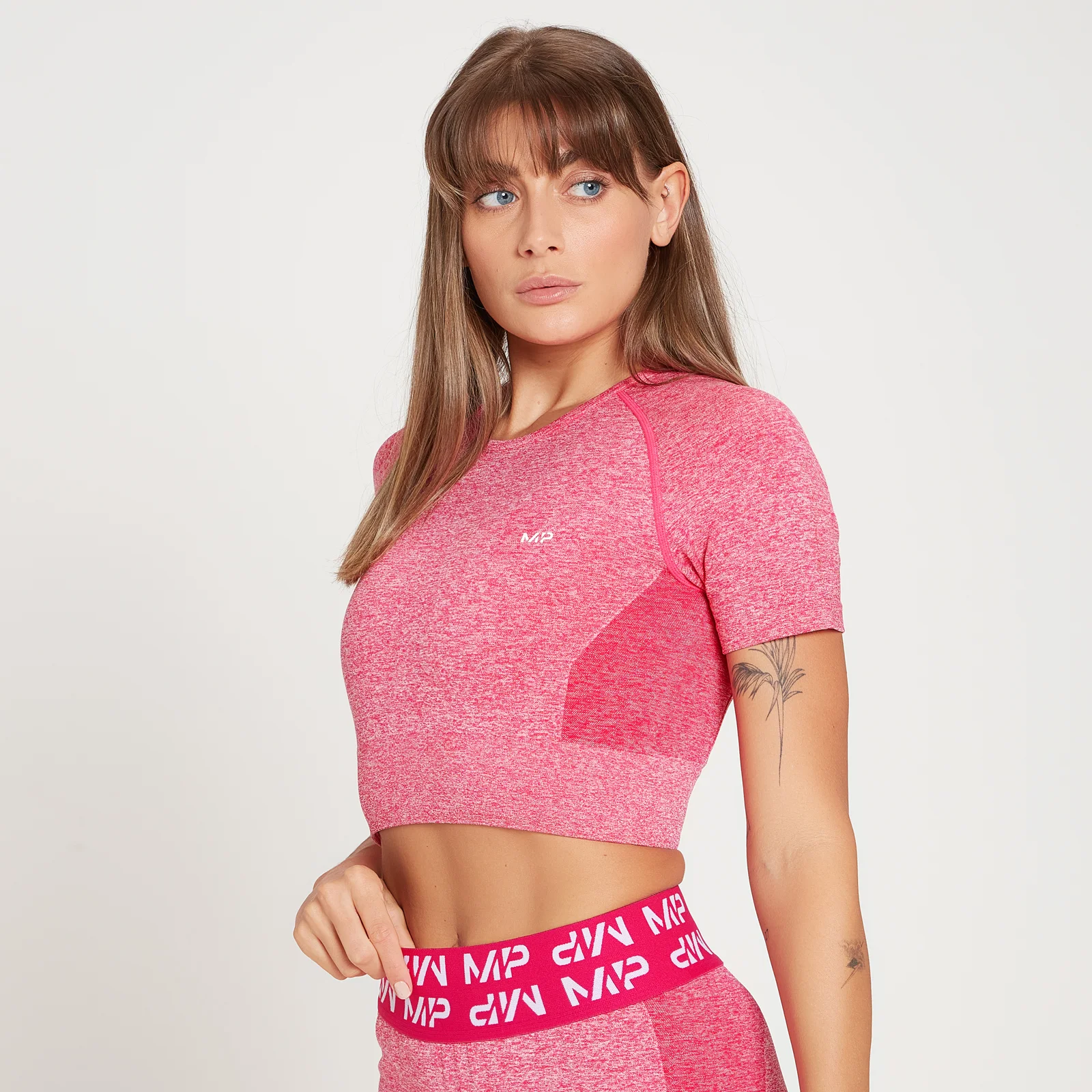MP ženska odrezana majica kratkih rukava Curve – magenta - XXS Fotografija 1