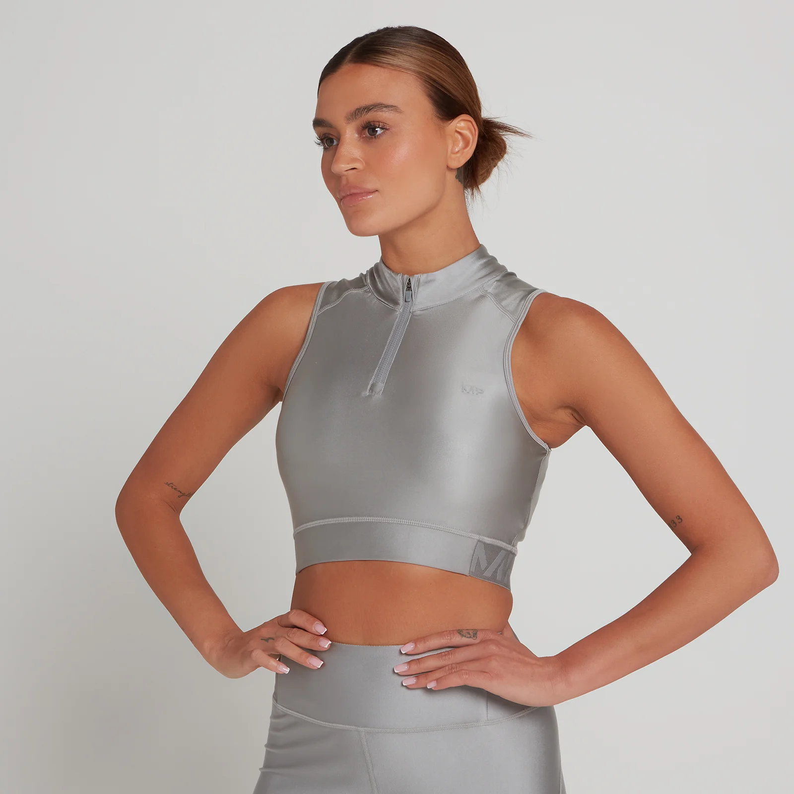 Ograničeno izdanje MP ženska skraćena majica bez rukava s patentnim zatvaračem 1/4 Engage – Storm - XXS Fotografija 1