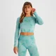 MP ženska skraćena majica bez šavova dugih rukava Shape – Dusk Blue Tie Dye
