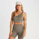 MP Women's Tempo Rib Seamless Asymetric Bra - Deep Taupe