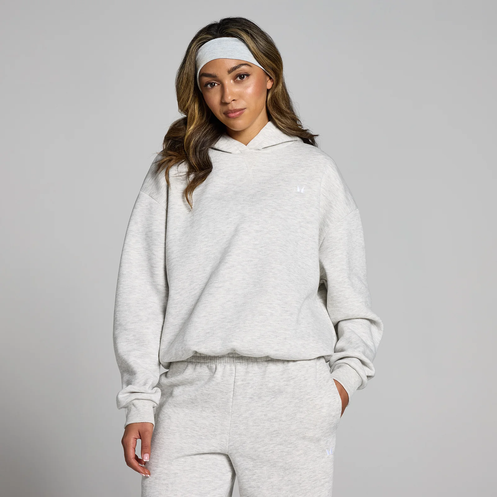 MP Women's Basics Oversized Hoodie - Light Grey Marl - S Fotografija 1