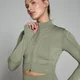 MP ženska bešavna jakna Tempo Ultra Geometric Crop - Taupe