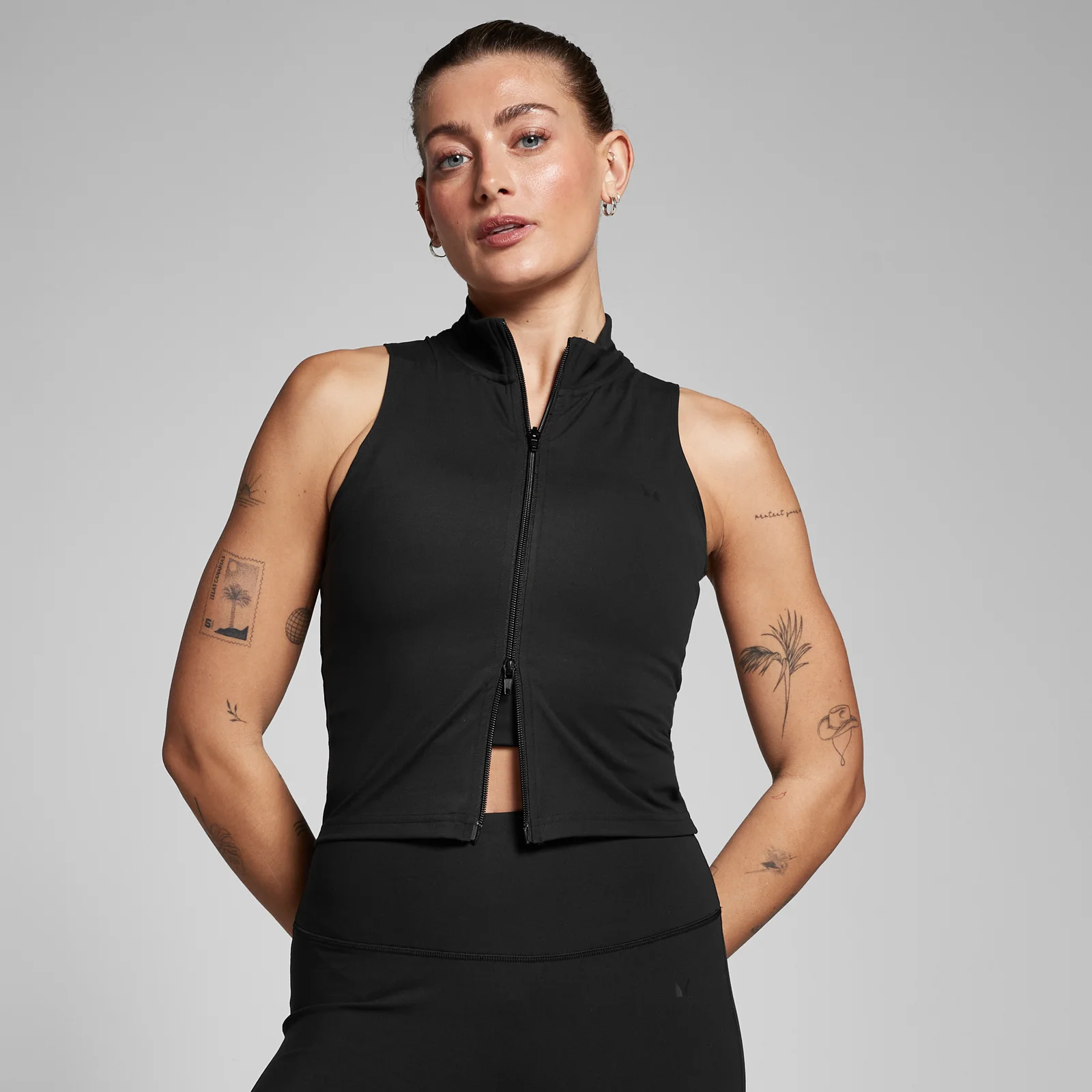 MP Women's Tempo Zip Through Vest - Black - M Fotografija 1