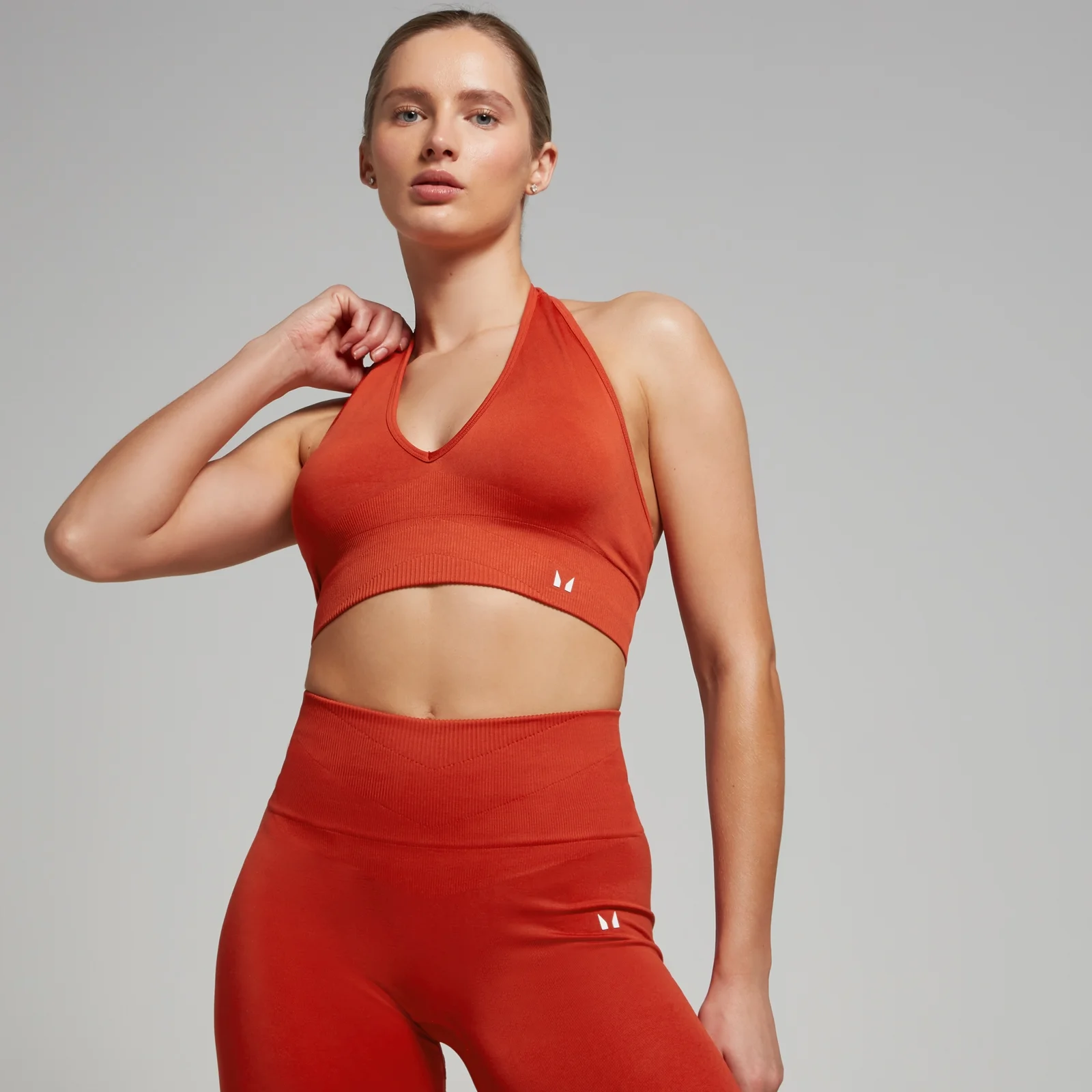 MP Women's Tempo Seamless Halter Neck Bra - Copper - XS Fotografija 1