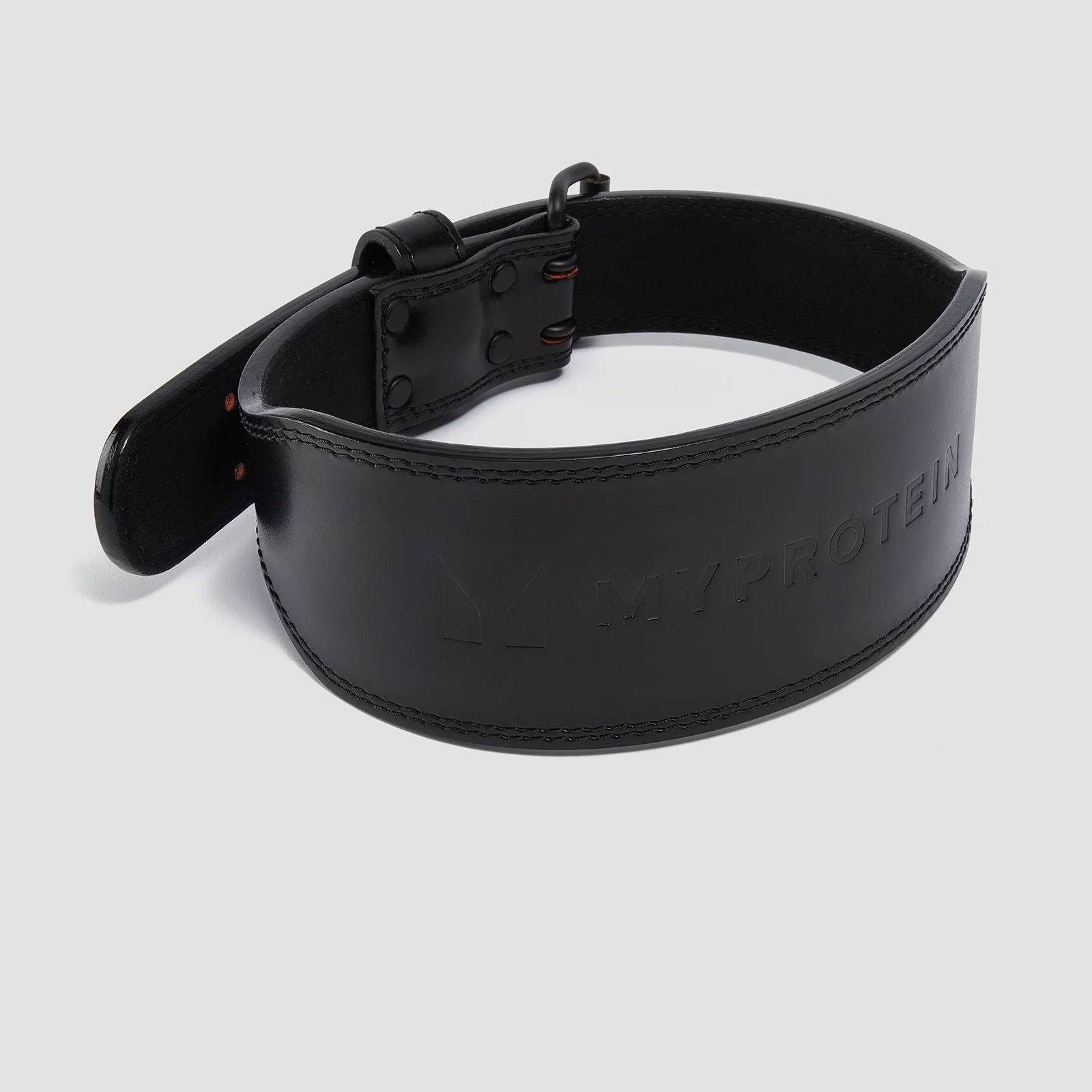 Myprotein premium kožni remen za dizanje utega – crni - Small (23-32 Inch) Fotografija 1