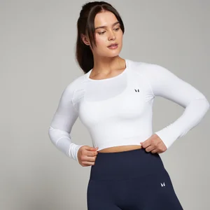 MP ženska majica bez šavova dugih rukava Shape – bijeli - Size XS