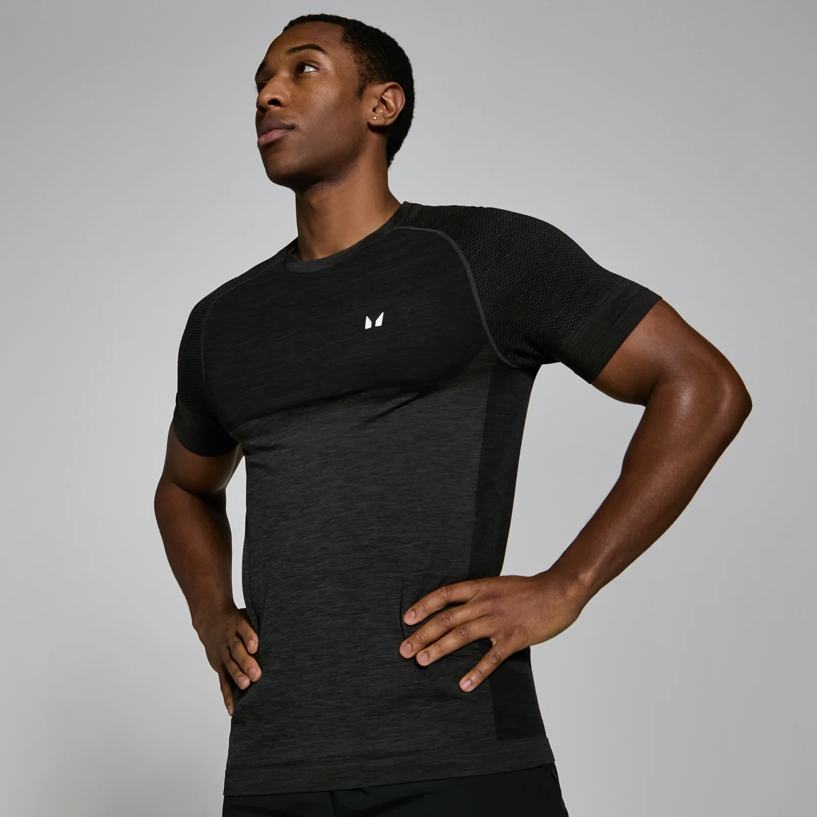 MP Men's Seamless Short Sleeve T-Shirt - Black Marl - M Fotografija 1
