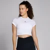 MP ženski top Basics crop body fit – bijeli