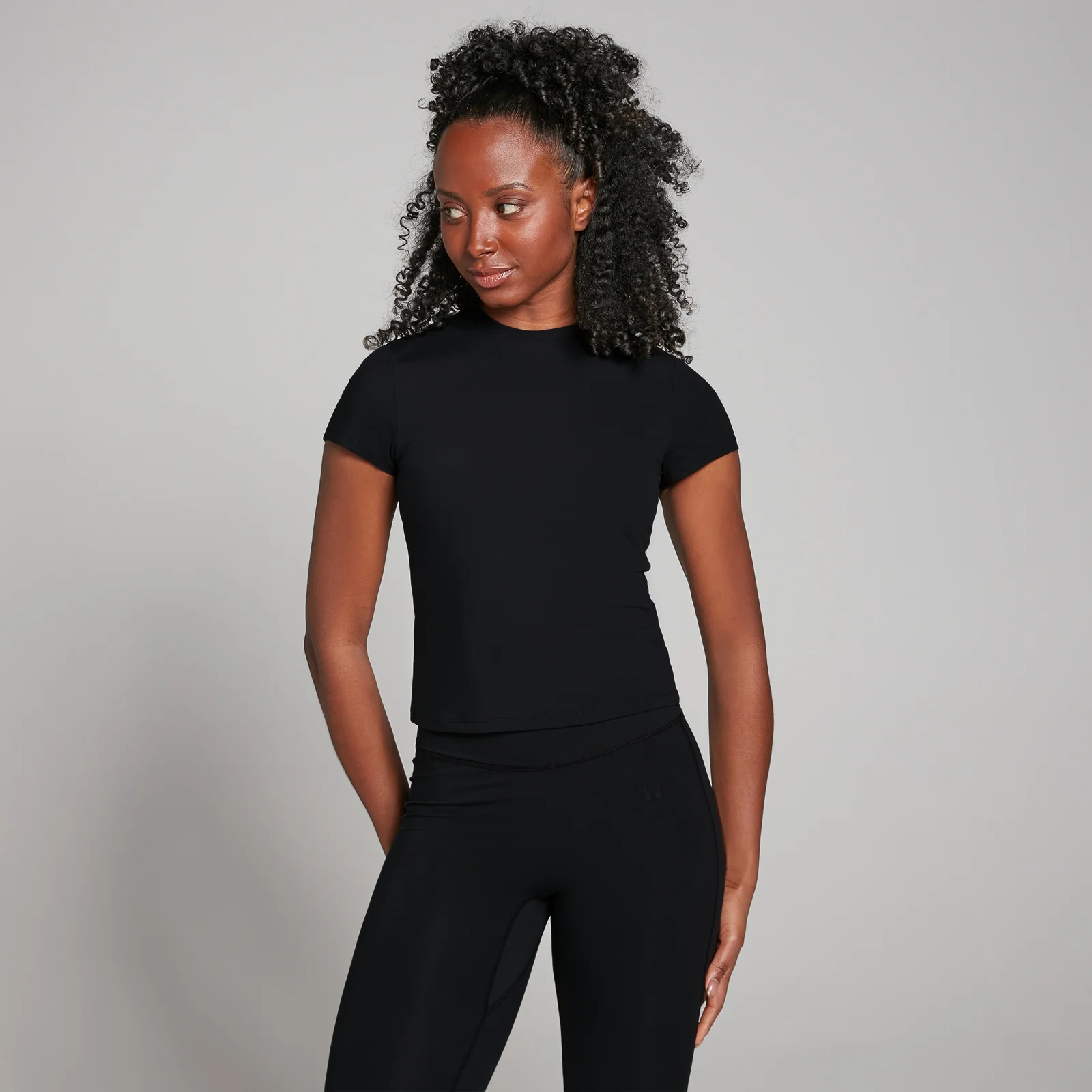 MP ženski top Tempo body fit – crna - XXS Fotografija 1