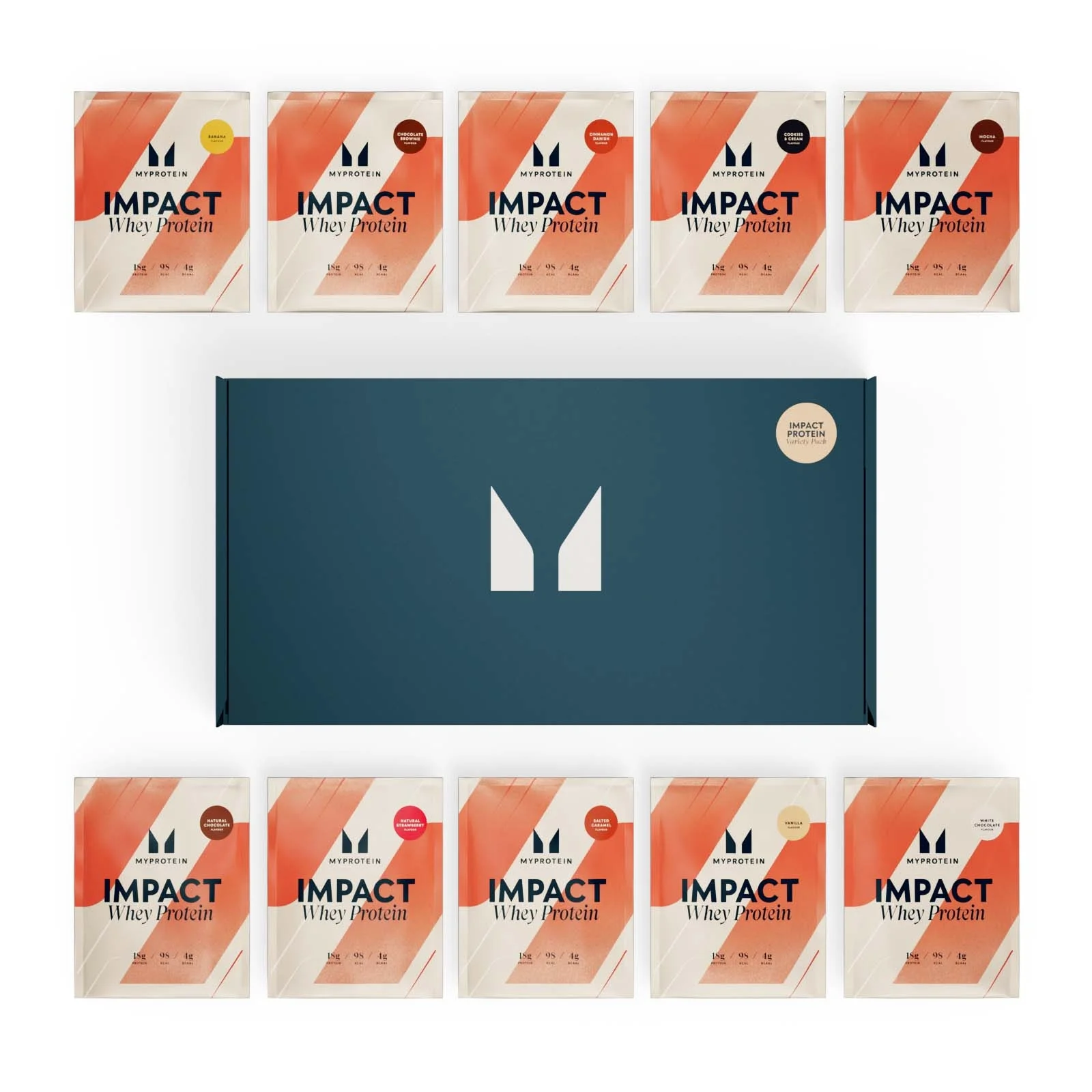 Myprotein Impact Whey Variety Pack (10 servings) Fotografija 1