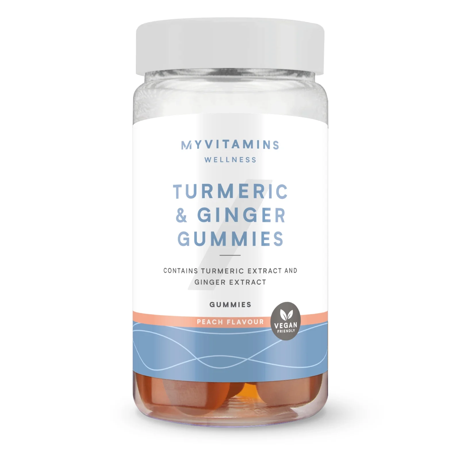 Gumeni bomboni od kurkume i đumbira - 60GUMMIES, 30servings - Peach Fotografija 1