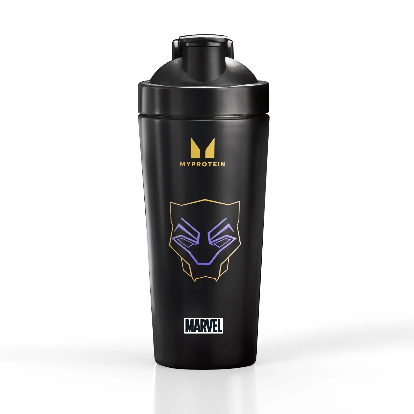 Myprotein Black Panther reciklirani metalni shaker – crni Fotografija 1