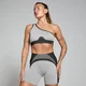 MP ženski bešavni rebrasti sportski grudnjak Contrast – crno/ sivi