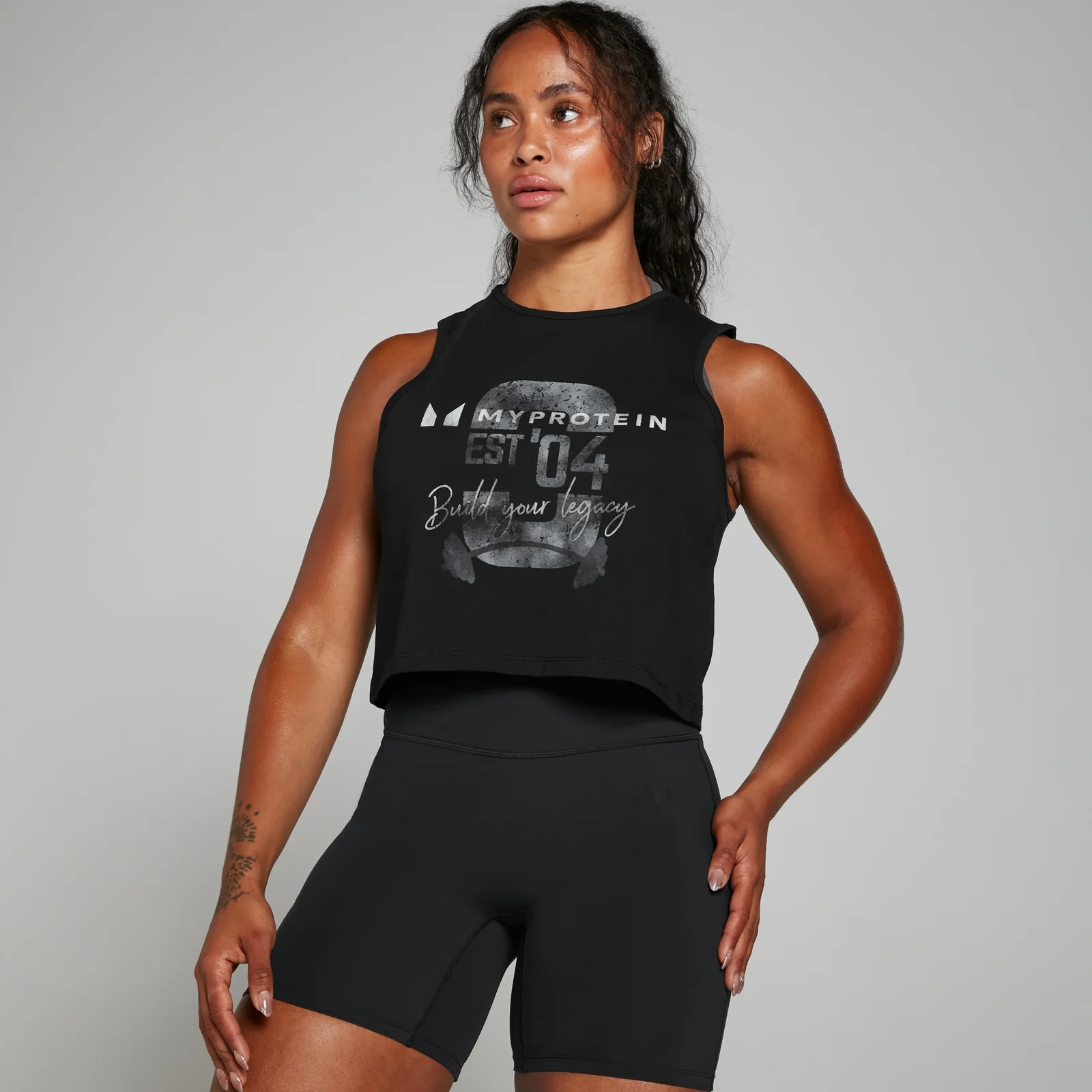 MP ženska Origin Graphic skraćena majica - Washed Black - XS Fotografija 1