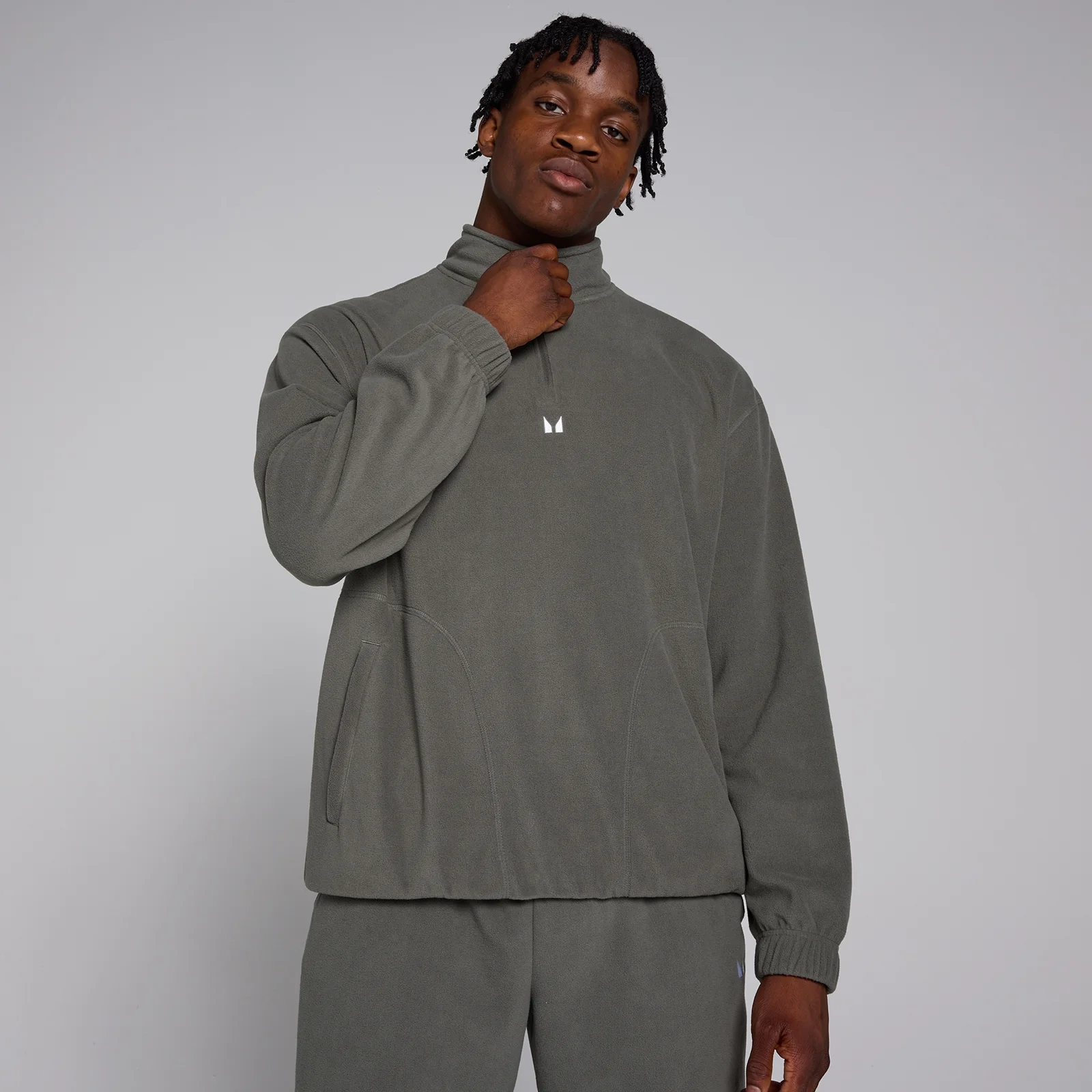 MP muška majica od flisa s patentnim zatvaračem 1/4 – Gun Metal - XS Fotografija 1