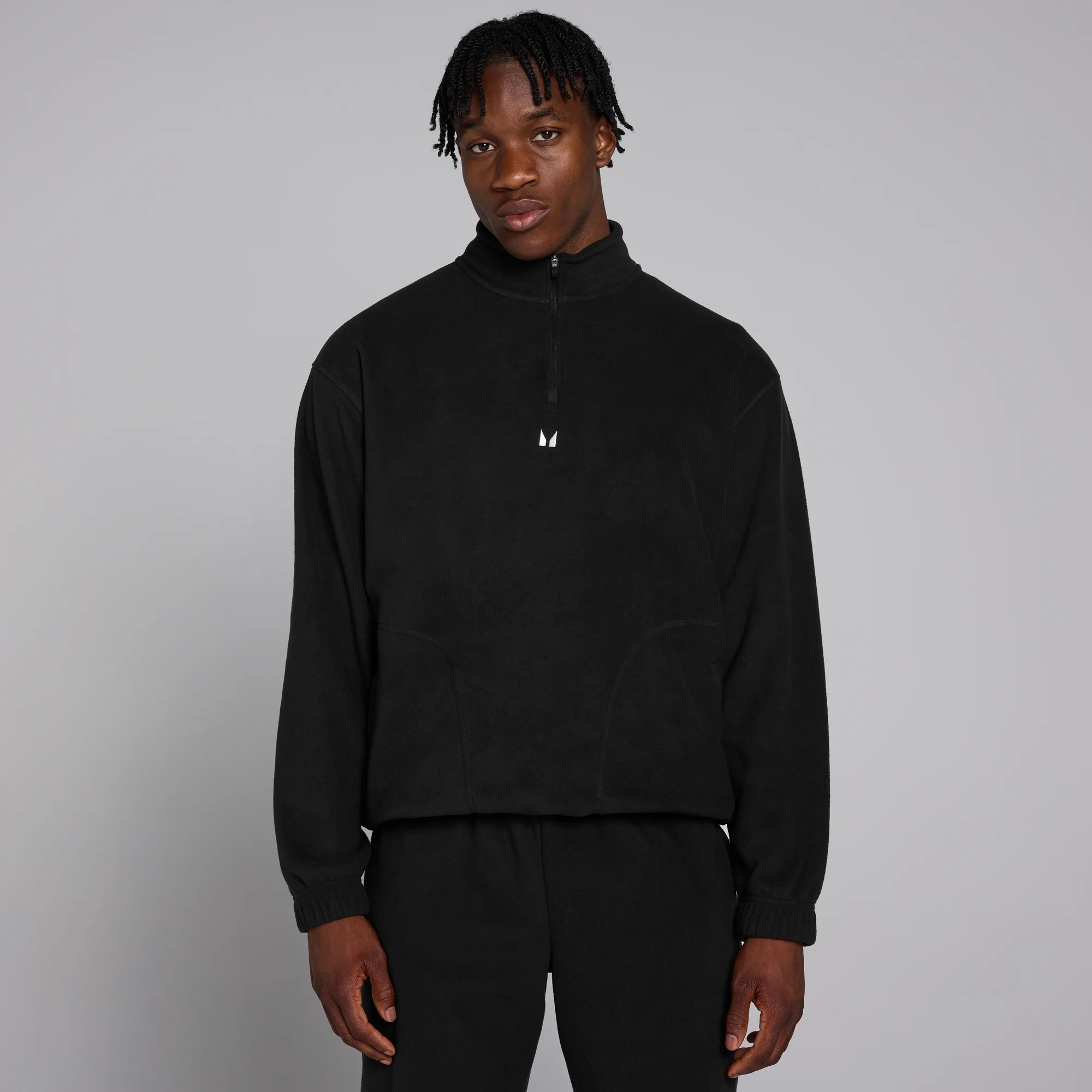 MP muška majica od flisa s patentnim zatvaračem 1/4 – crna - L Fotografija 1