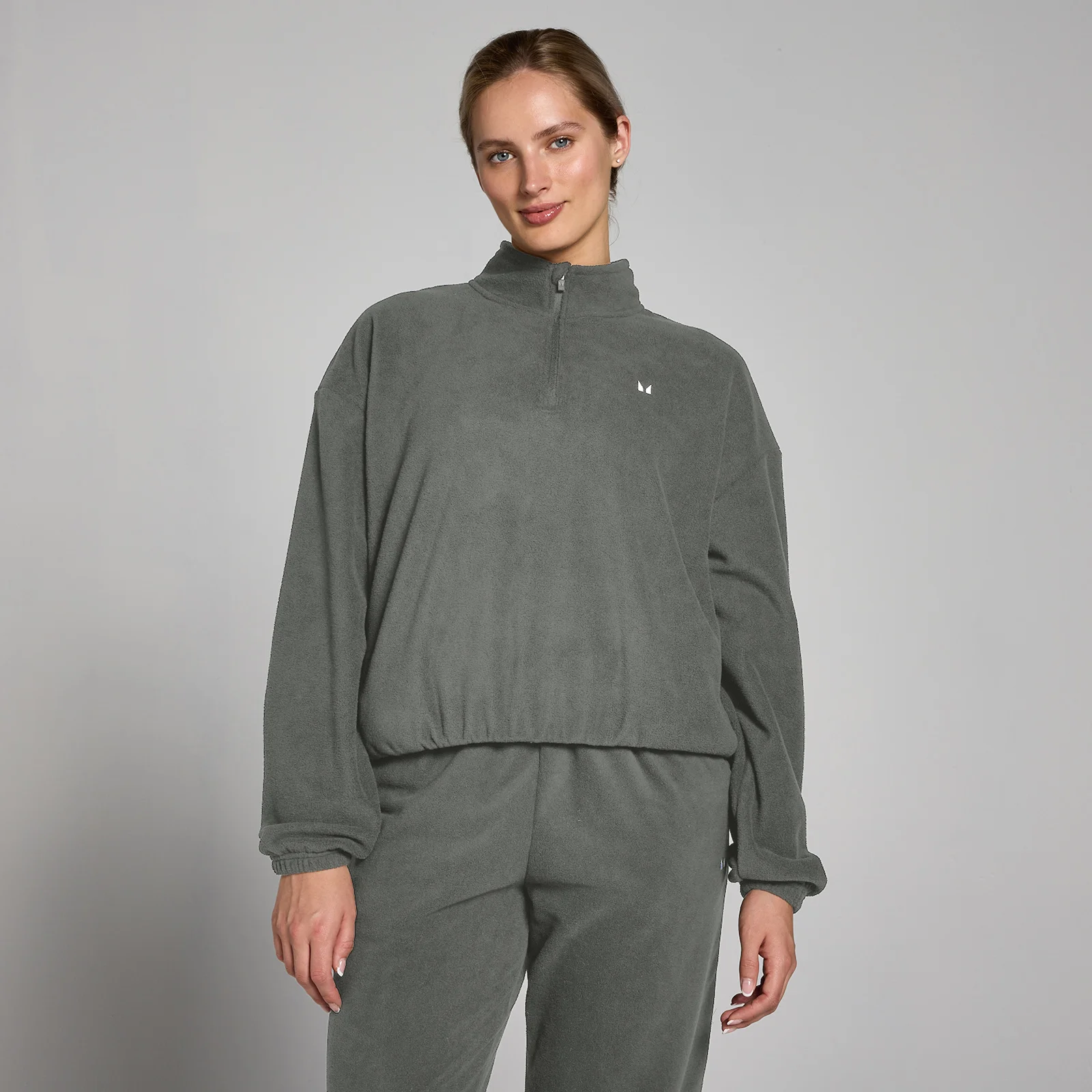 MP ženska majica od flisa 1/4 Zip s vratom u obliku lijevka – Gunmetal - M Fotografija 1