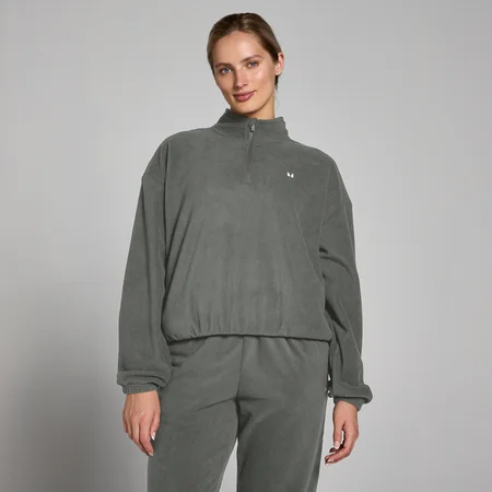 MP ženska majica od flisa 1/4 Zip s vratom u obliku lijevka – Gunmetal