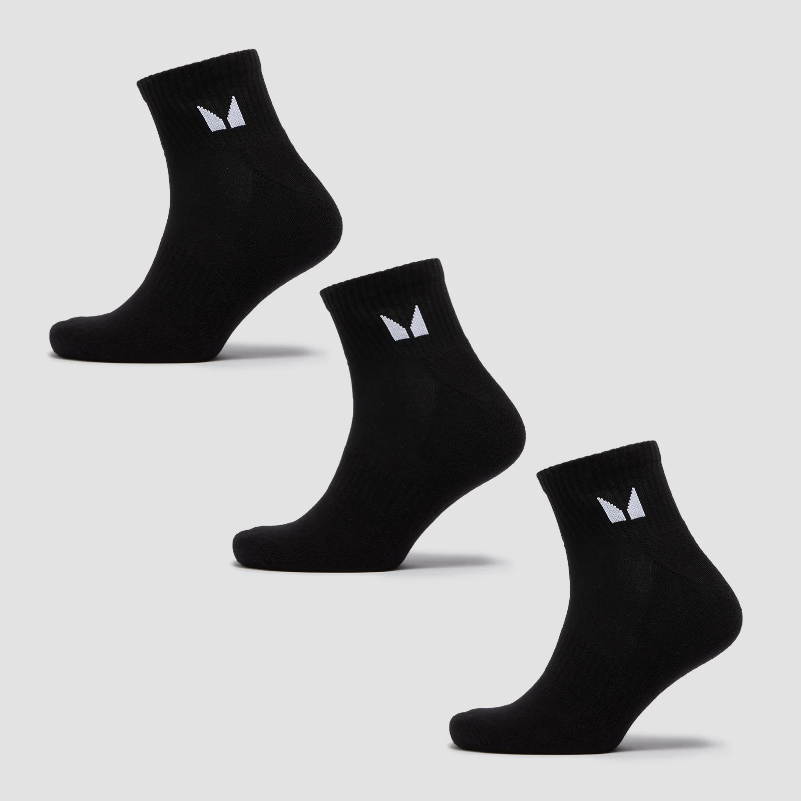 MP Unisex Ankle Socks (3 Pack) - Black - UK 2-5 Fotografija 1