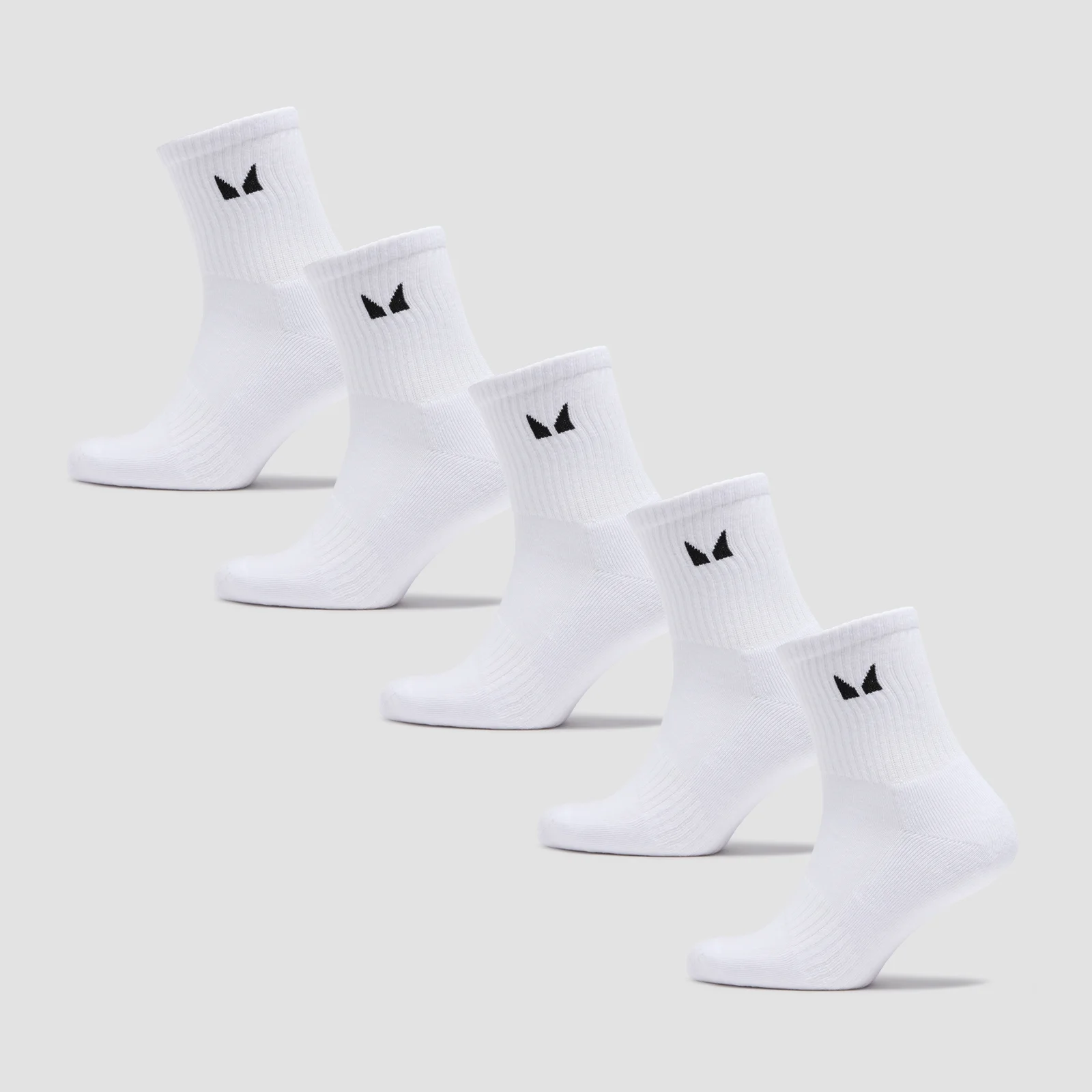 MP Unisex Crew Socks (5 Pack) - White - UK 9-11 Fotografija 1