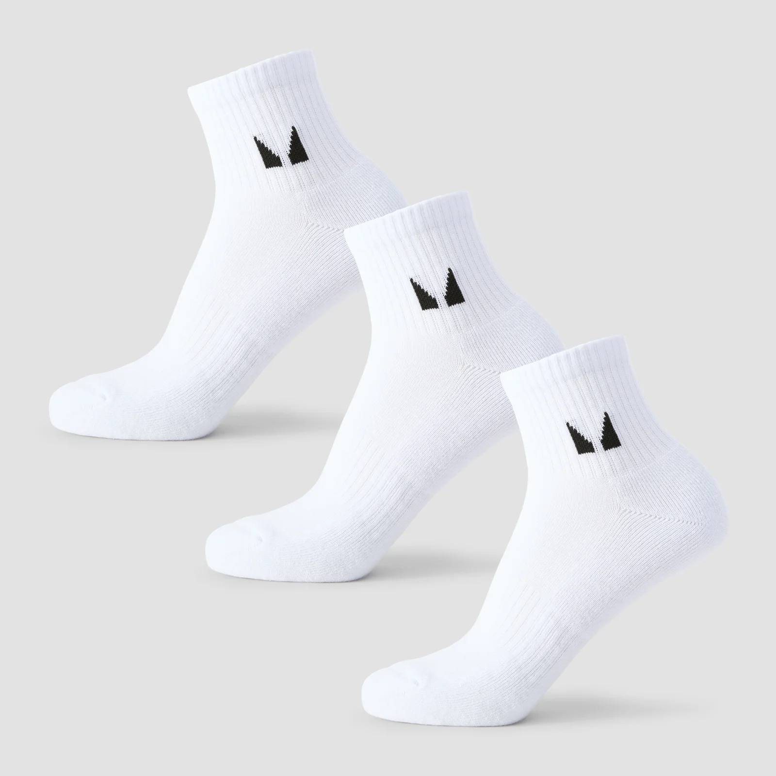 MP Unisex Ankle Socks (3 Pack) - White - UK 12-14 Fotografija 1