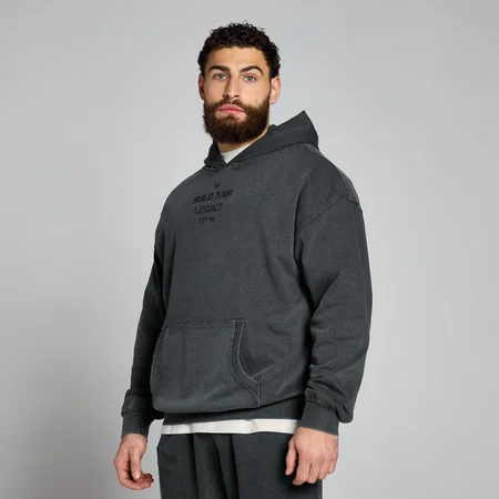 MP Origin majica s kapuljačom i ispranom grafikom - Washed Black