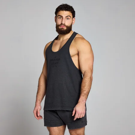 MP muške Origin s uzicama s ispranom grafikom - Washed Black