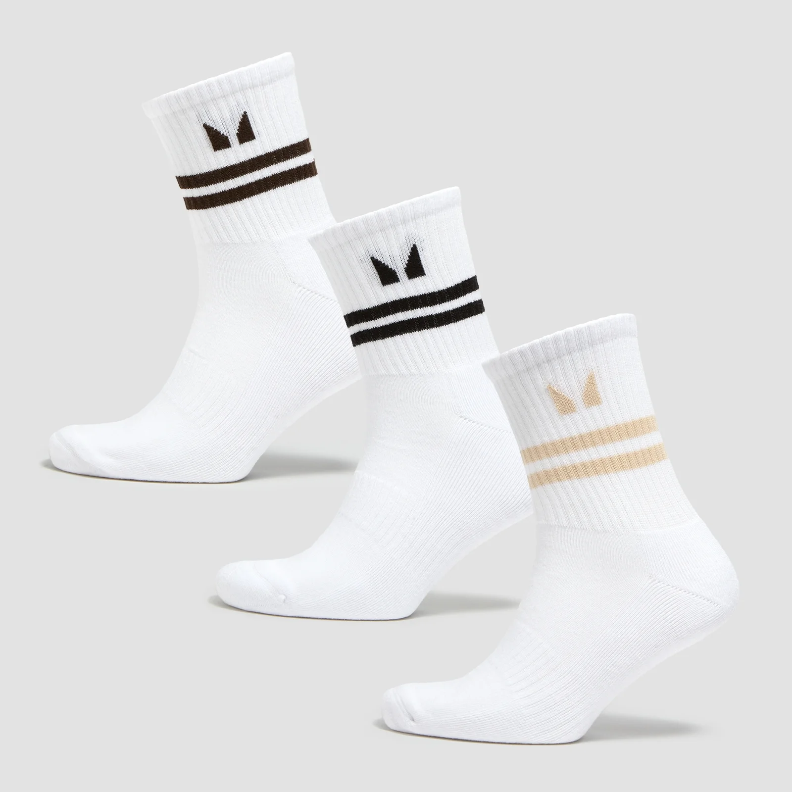 MP Tatiana 3pk Crew Socks - White/Coffee - UK 6-8 Fotografija 1