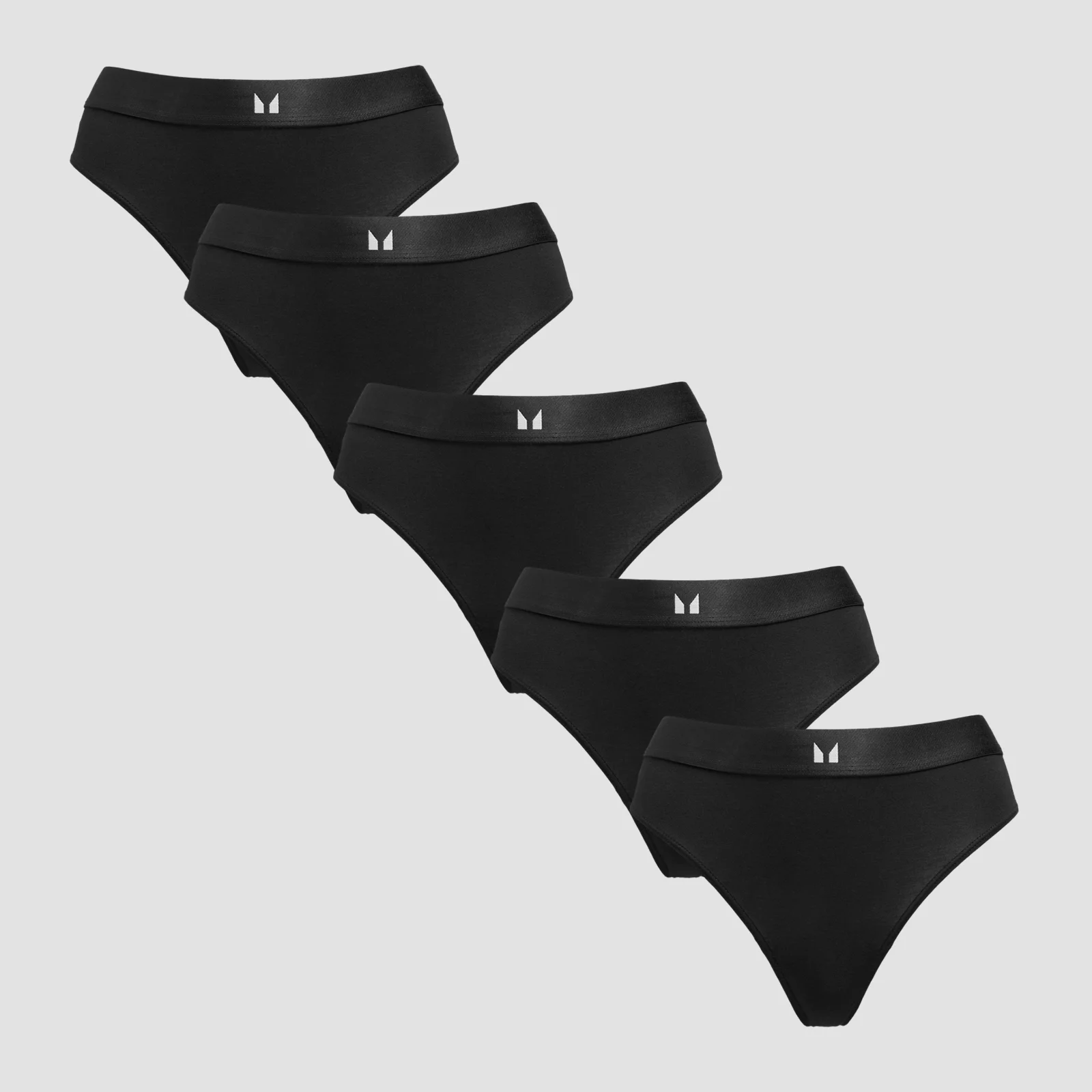 MP Women's Mid Rise Thong (5 Pack) - Black - M Fotografija 1