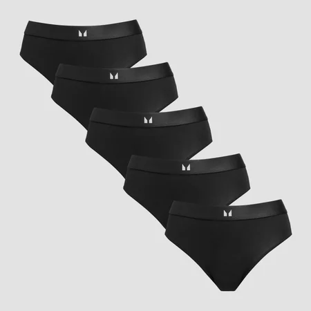 MP Women's Mid Rise Bikini Brief (5 Pack) - Black