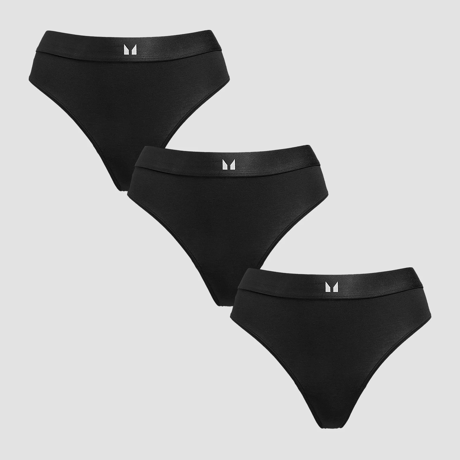 MP Women's Mid Rise Thong (3 Pack) - Black - S Fotografija 1