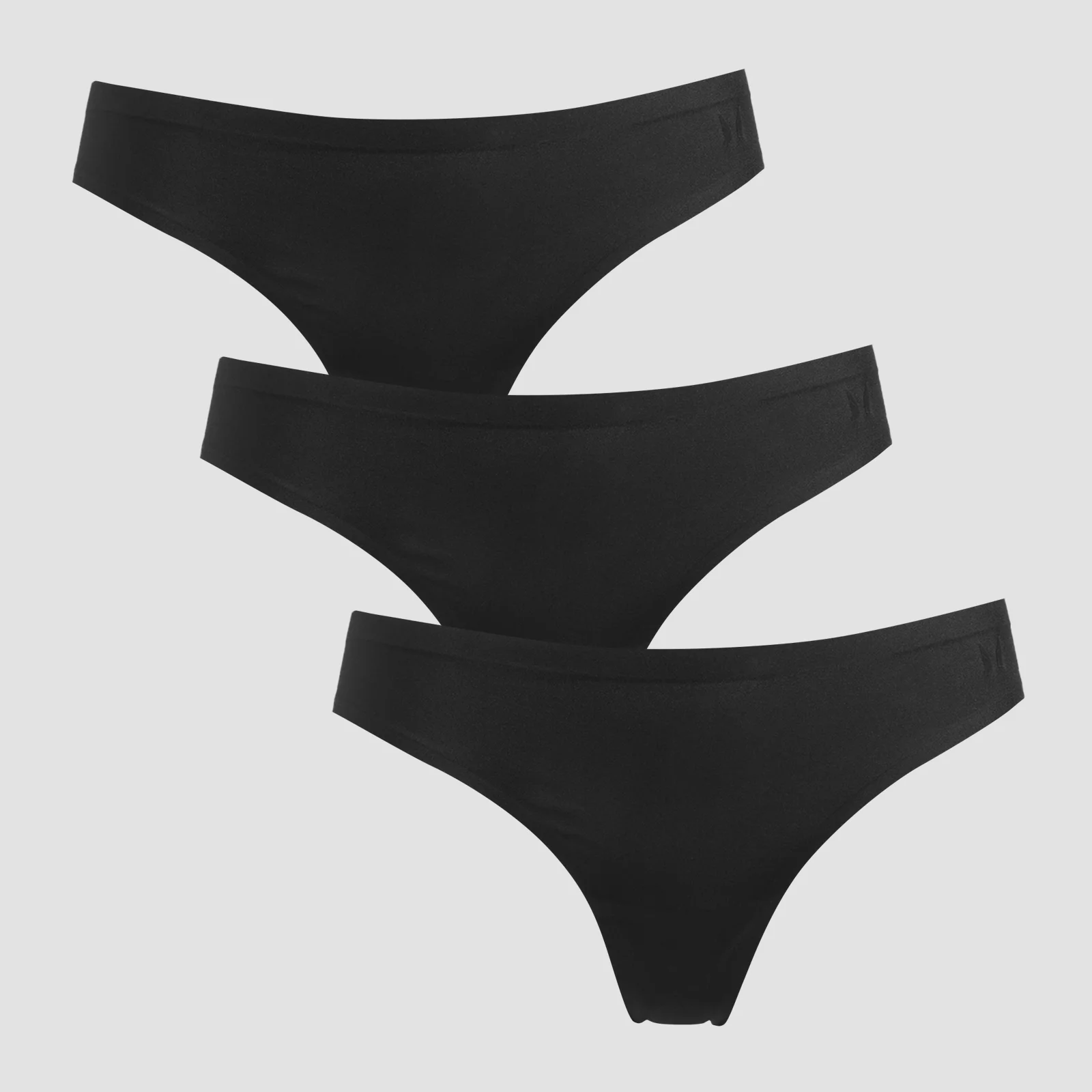 MP Women's Mid Rise No VPL Thong (3 Pack) - Black - S Fotografija 1