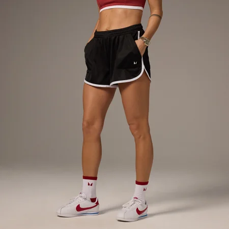 MP X Tatiana Contrast Track kratke hlače s uzicom - crna