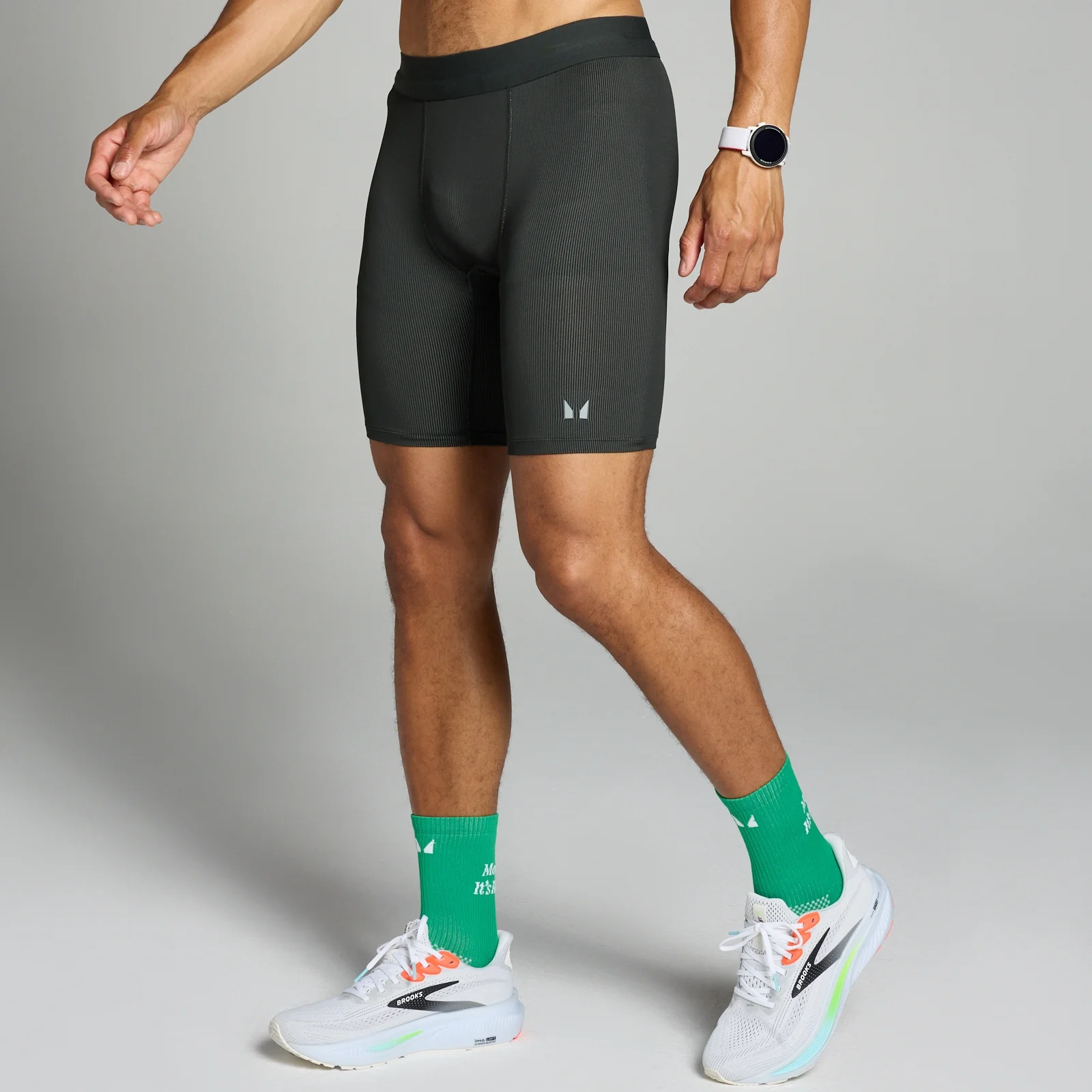 MP muške kratke rebraste podhlače Velocity Contrast – crne - XS Fotografija 1