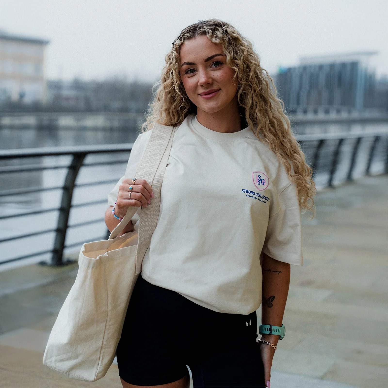 MP Ženska majica Strong Girl Society - Ecru - XS Fotografija 1