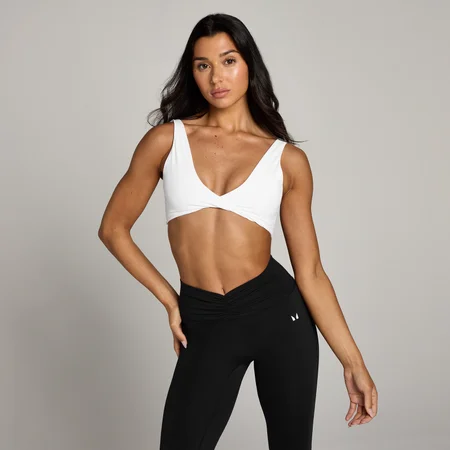 MP ženski sportski grudnjak Tempo Twist Front (zavrnuti prednjim dio) – bijela