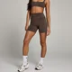 MP ženske kratke hlače s preklopom Studio – boja čokolade