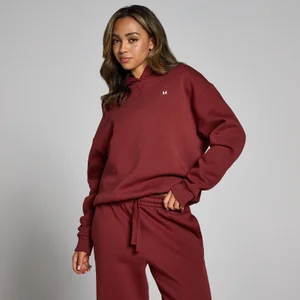 MP ženska predimenzionirana majica s kapuljačom Basics – boja trešnje - Size M