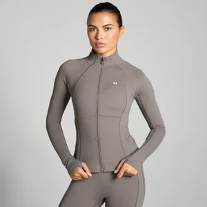MP ženska jakna za trening sa zakrivljenim šavovima Tempo Ultra – Dark Truffle - Size XS